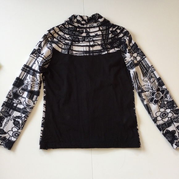 Parsley & Sage Black & Ivory Print Full Zip Jacket With Stretch S - Picture 2 of 11